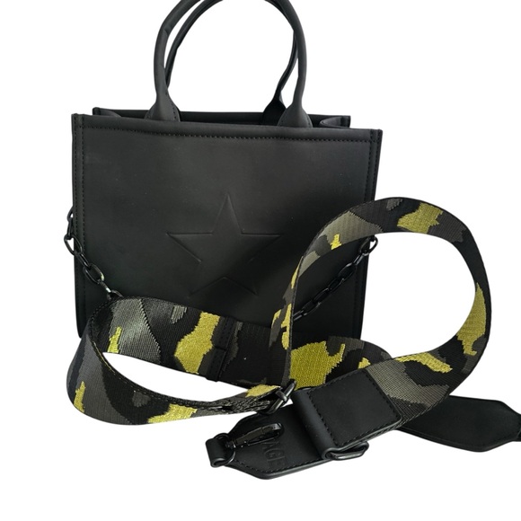 Vintage Havana Black Bag with Camouflage Strap - Picture 2 of 5